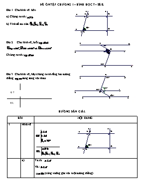 Đề ôn tập chương I  Hình học 7  Số 8